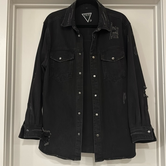 Unique Denim Jacket 🤩 New! - Picture 1 of 6